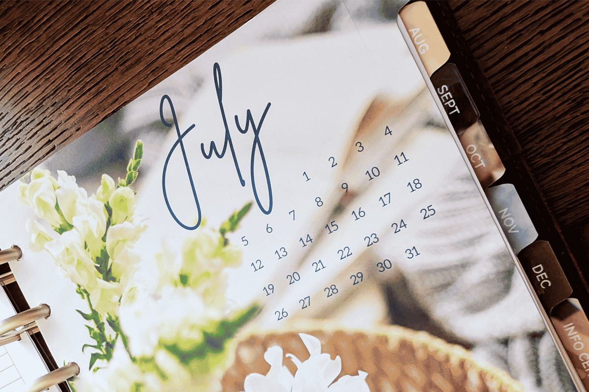 2027 Monthly Divider Tabs + Month Layout - Refills