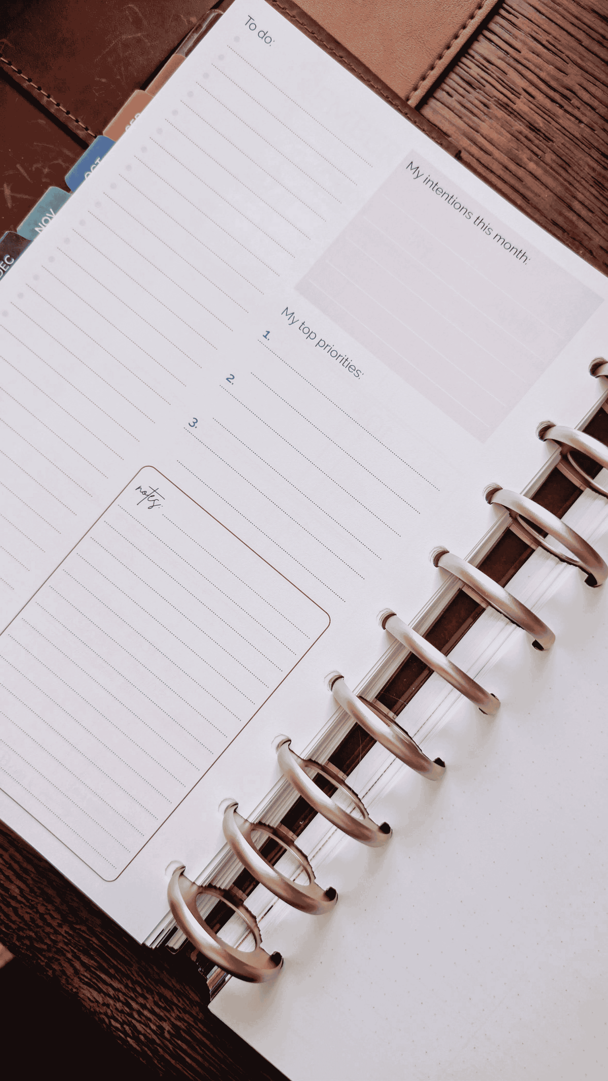 2027 Monthly Divider Tabs + Month Layout - Refills
